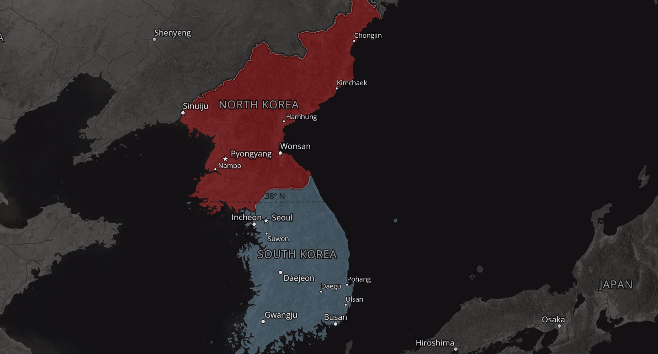 A tale of two Korea’s 8 maps show the vast sea of contradictions