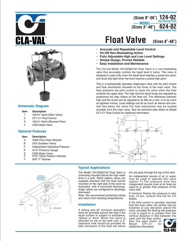 Geothermal and Fire Protection products Float Type Level Control
