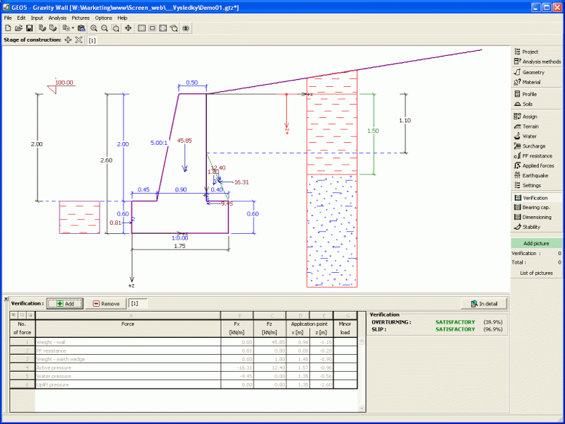 GEO5 Gravity Wall [Geotechnical Design Software Earth Retaining