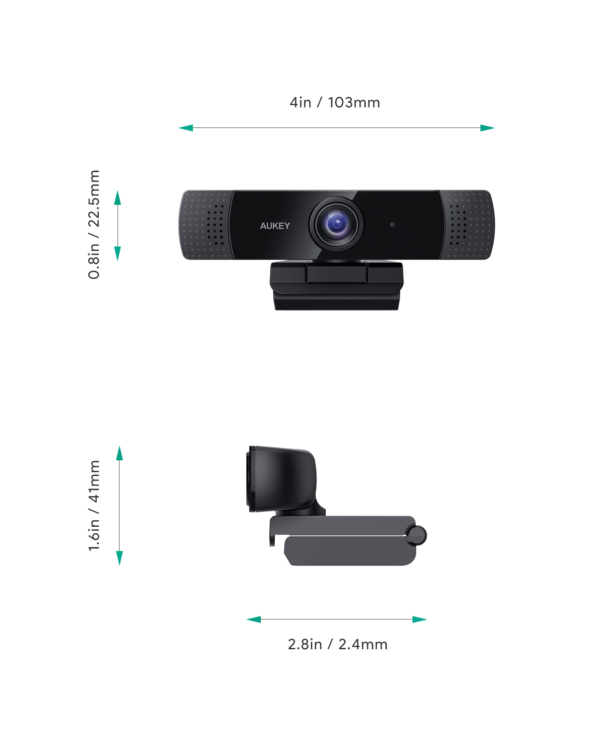 Уеб камера AUKEY cam, 1080P Full HD with Stereo Microphone, Video