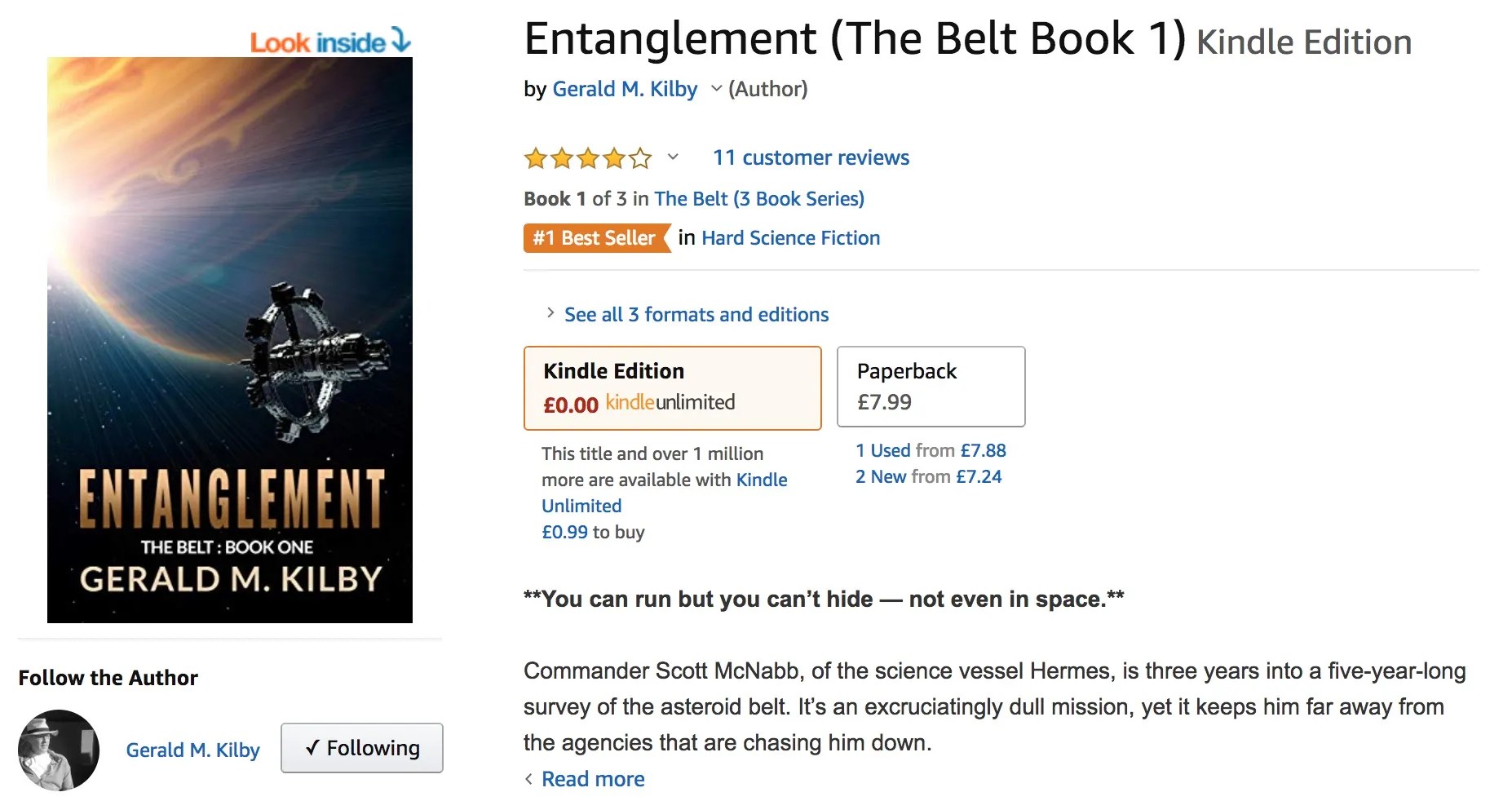 Entanglement hits number 1 in UK. GERALD M. KILBY