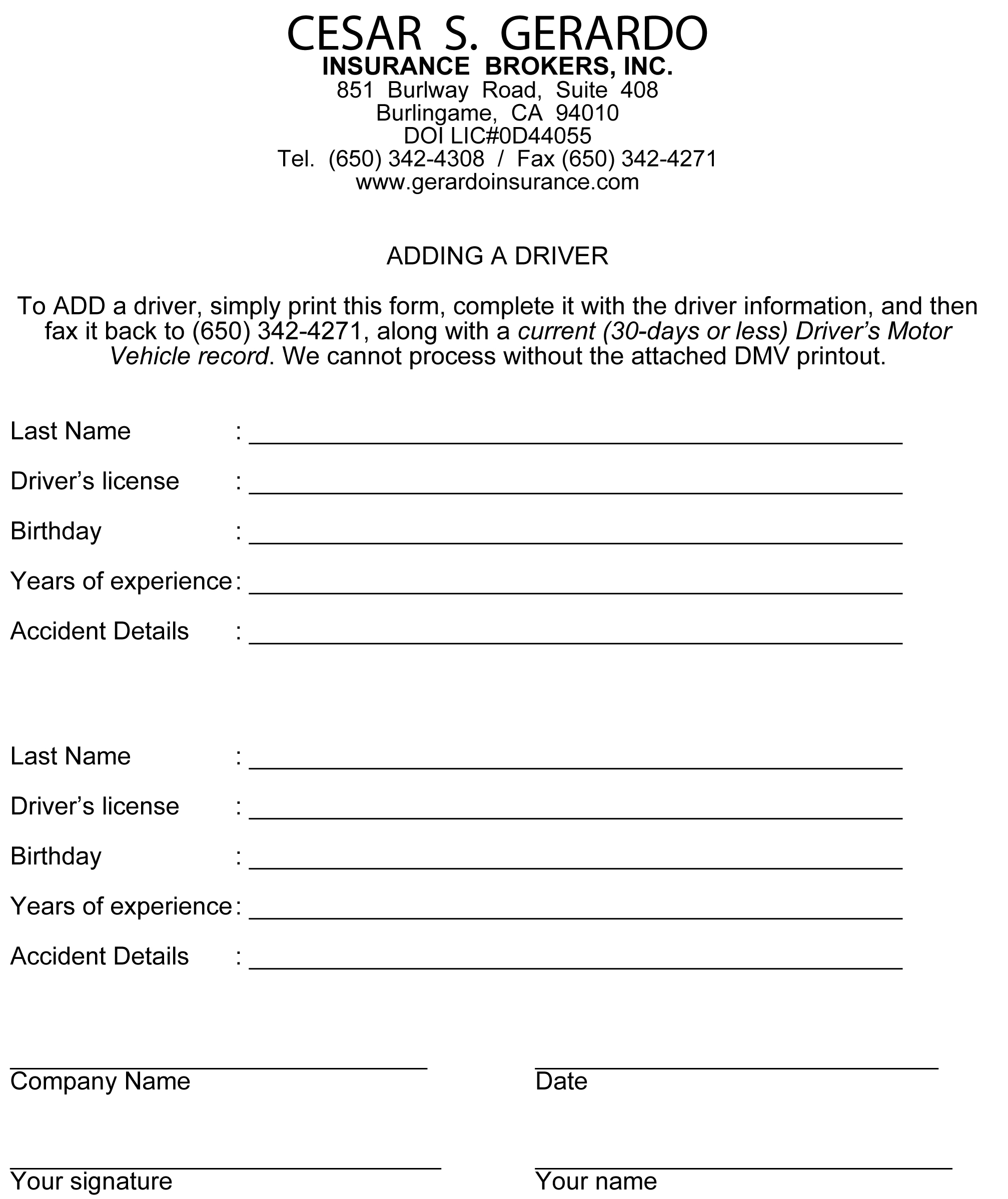 Cesar S. Gerardo Insurance Brokers, Inc.