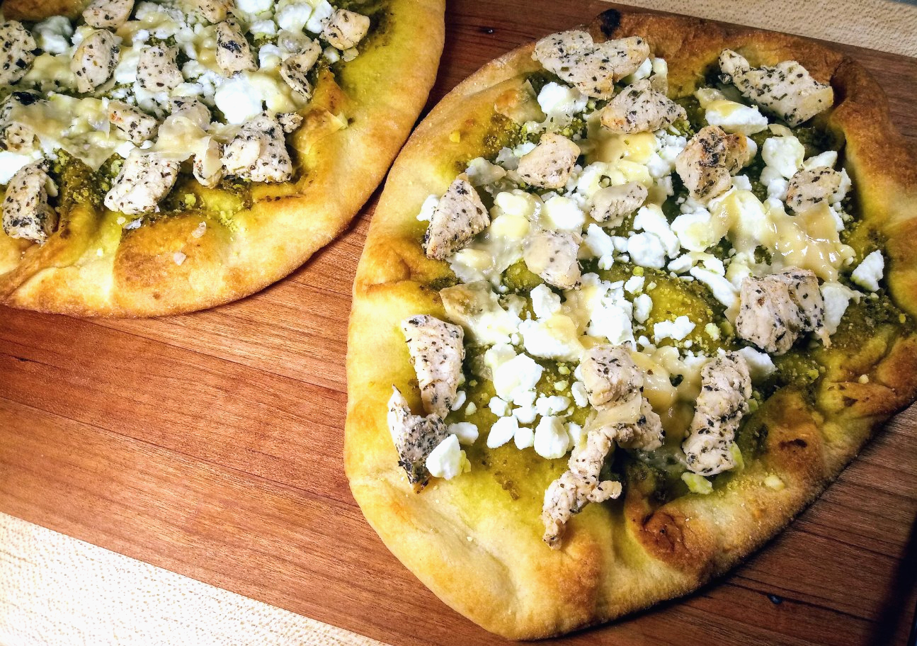 Chicken Pesto Naan Bread Pizza GERD & Acid Friendly Recipes