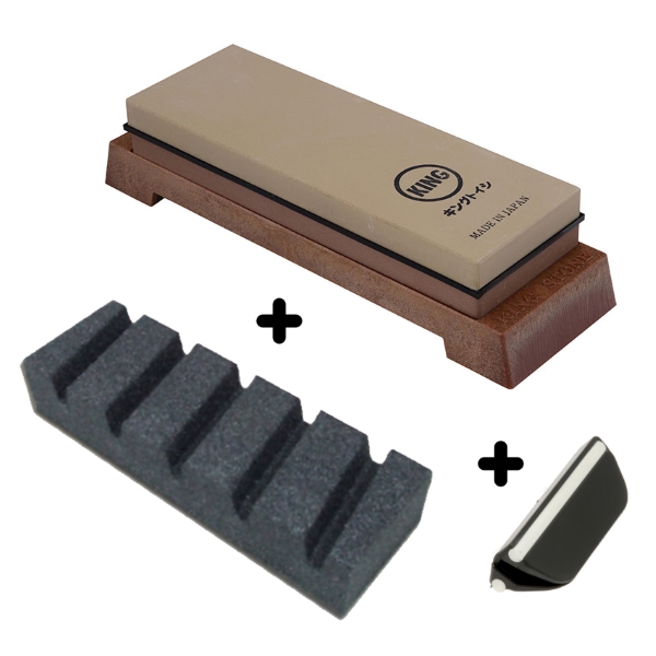 King 1000/6000 Grit Whetstone Japanese Knife Sharpening Stone KW65