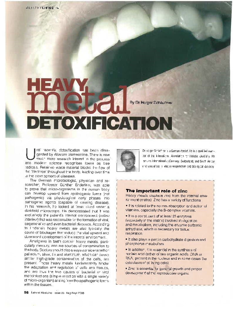 Heavy metal detoxification Naturopath