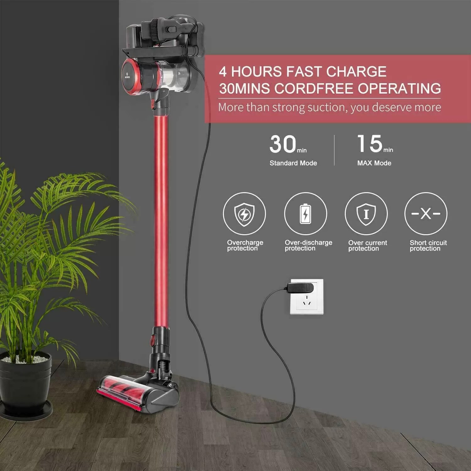 MOOSOO K17 Cordless 2in1 HEPA Vacuum 17kpa Germaphobix