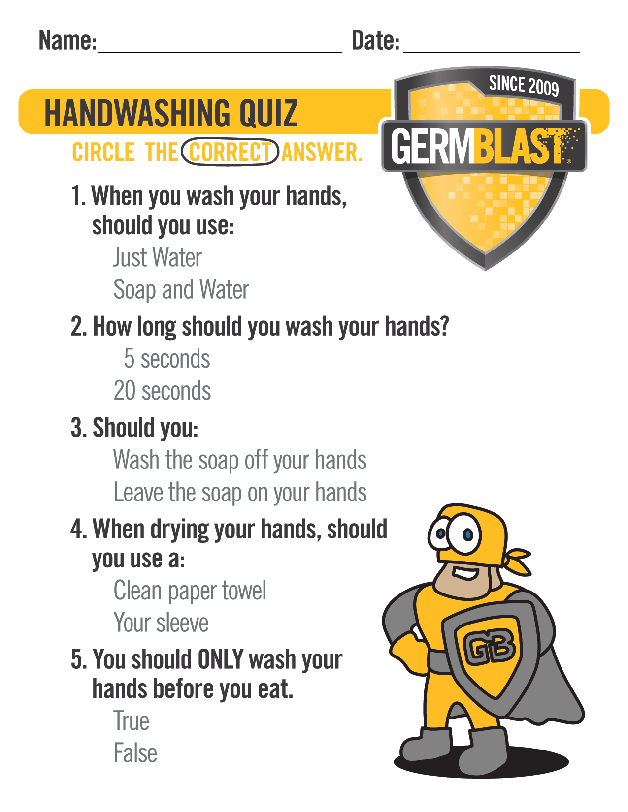 Handwashing GermBlast®