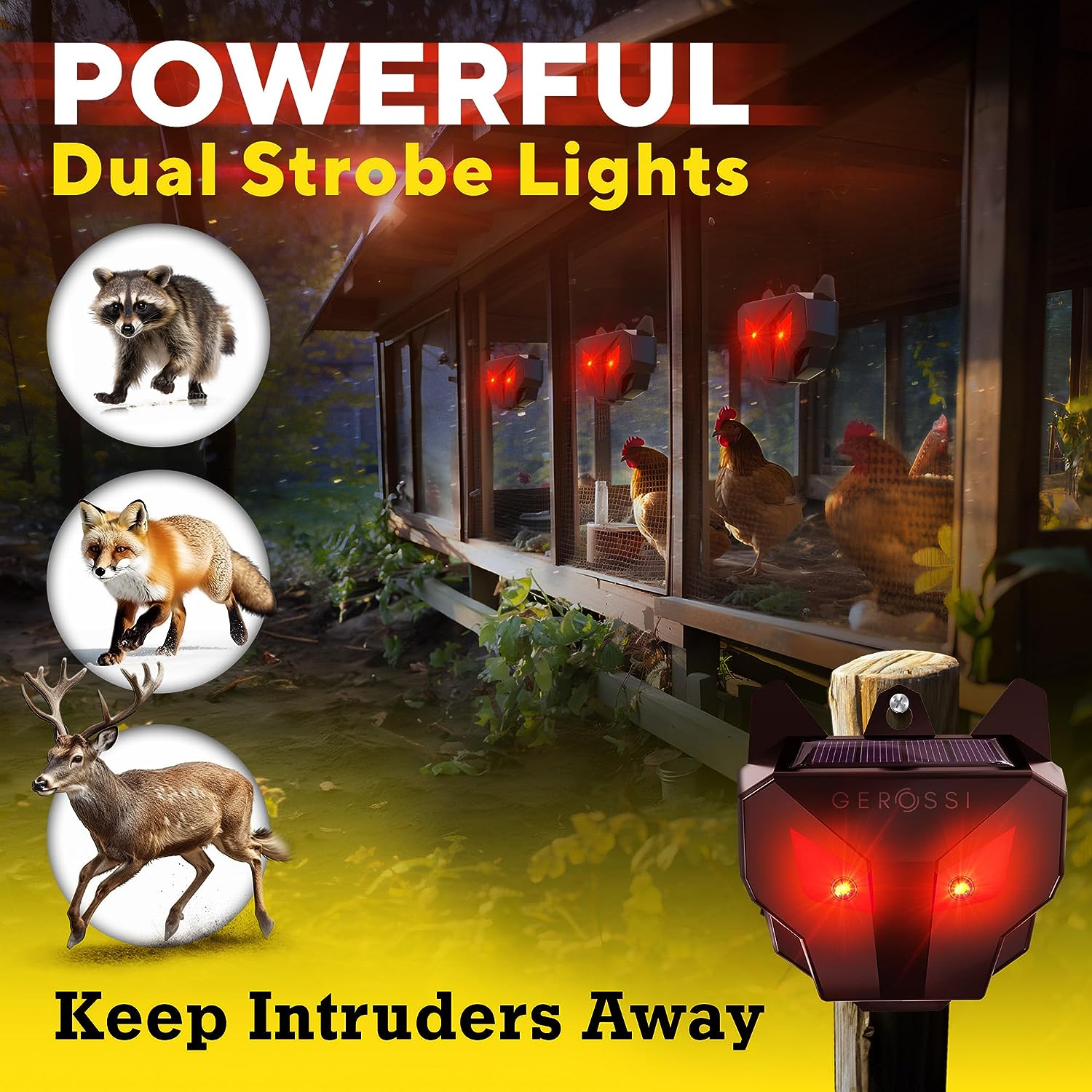 Solar Nocturnal Animal Repeller 4 Pack Effective Repellent Devices