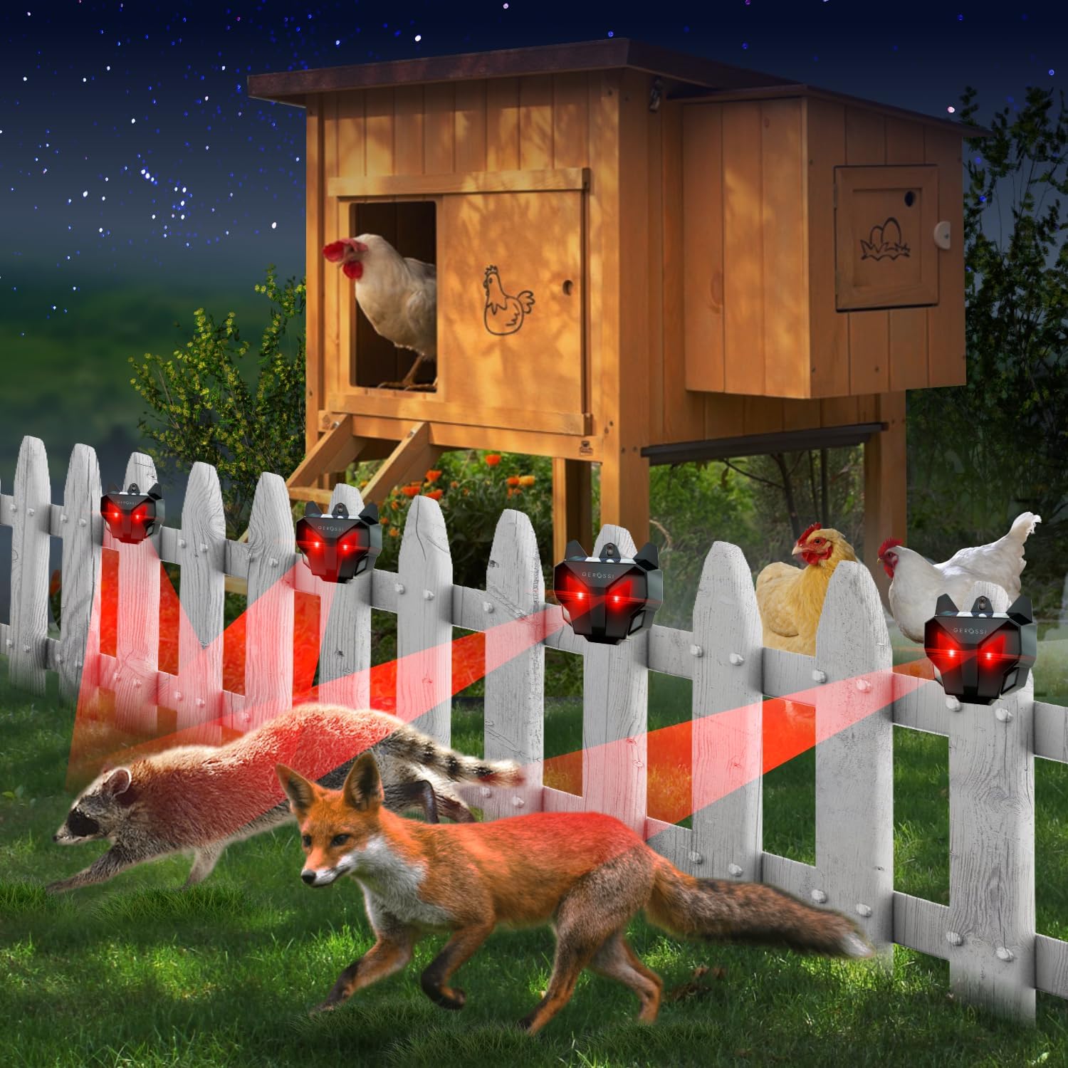 Solar Nocturnal Animal Repeller 4 Pack Effective Repellent Devices