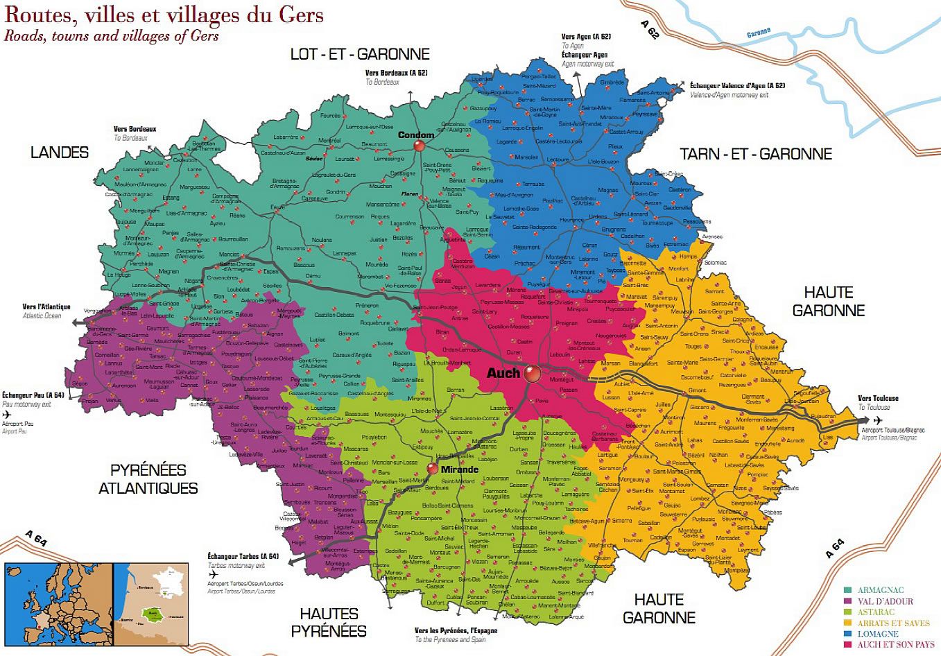 Locations de vacances Auch et son Pays Gers Réservation