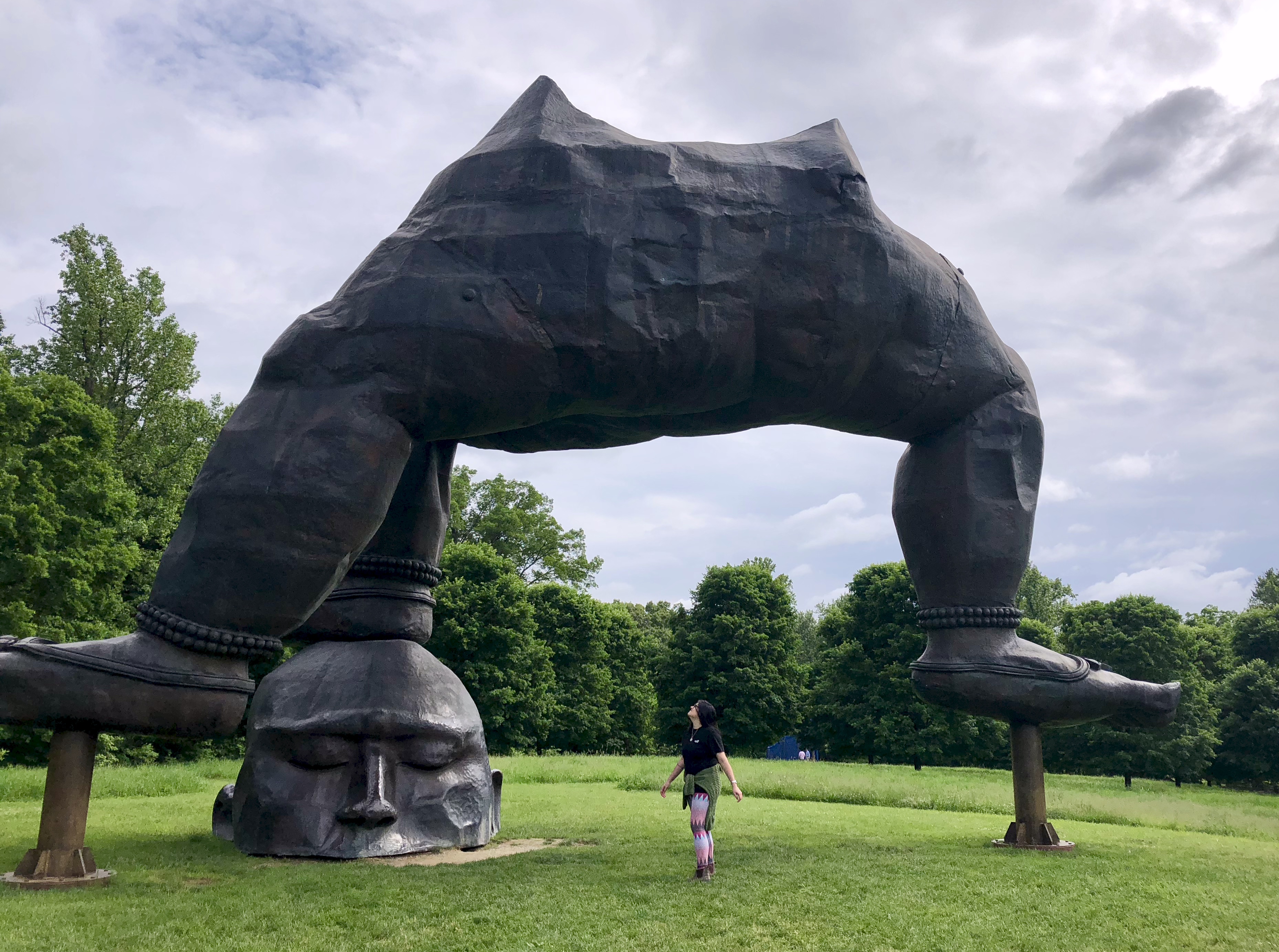 Giant sculptures in a big field