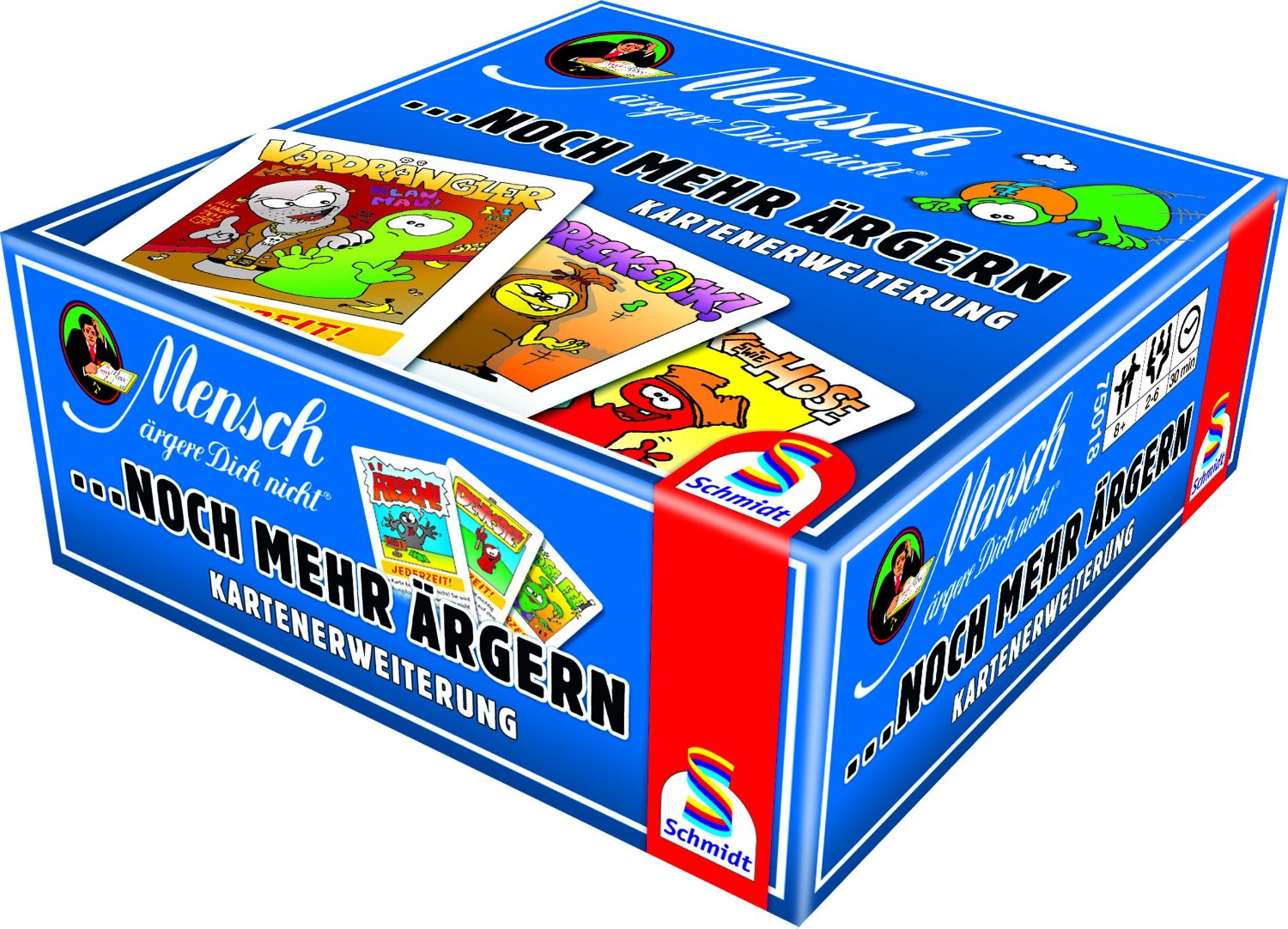 Mensch ärgere Dich nicht blaue Kartenerweiterung, Spiel, Anleitung und