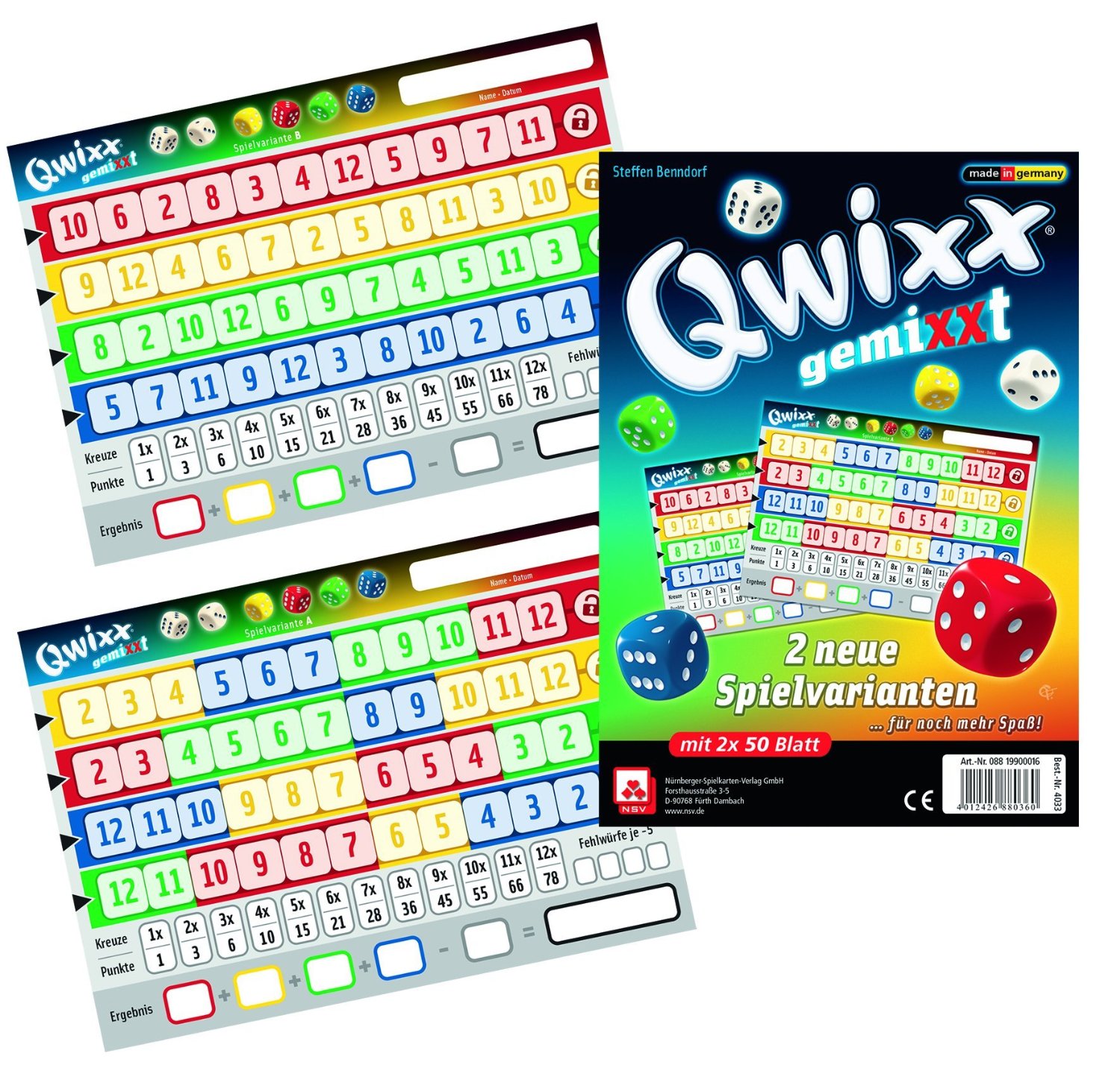 Qwixx gemixxt, Spiel, Anleitung und Bewertung auf Alle Brettspiele bei