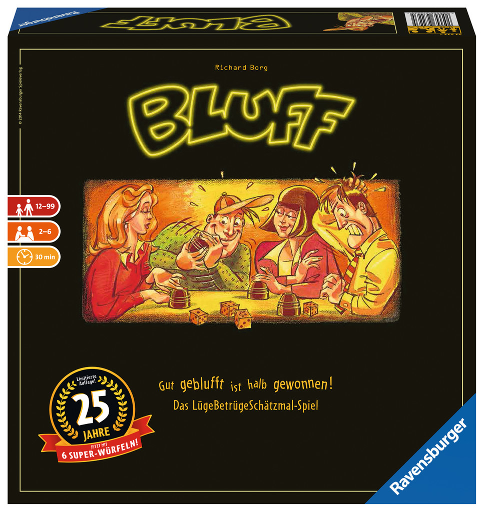 Bluff Jubiläumsausgabe, Spiel, Anleitung und Bewertung auf Alle