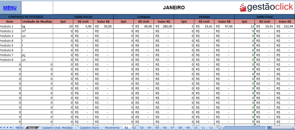 PLANILHA CONTROLE DE ESTOQUE GRÁTIS GestãoClick