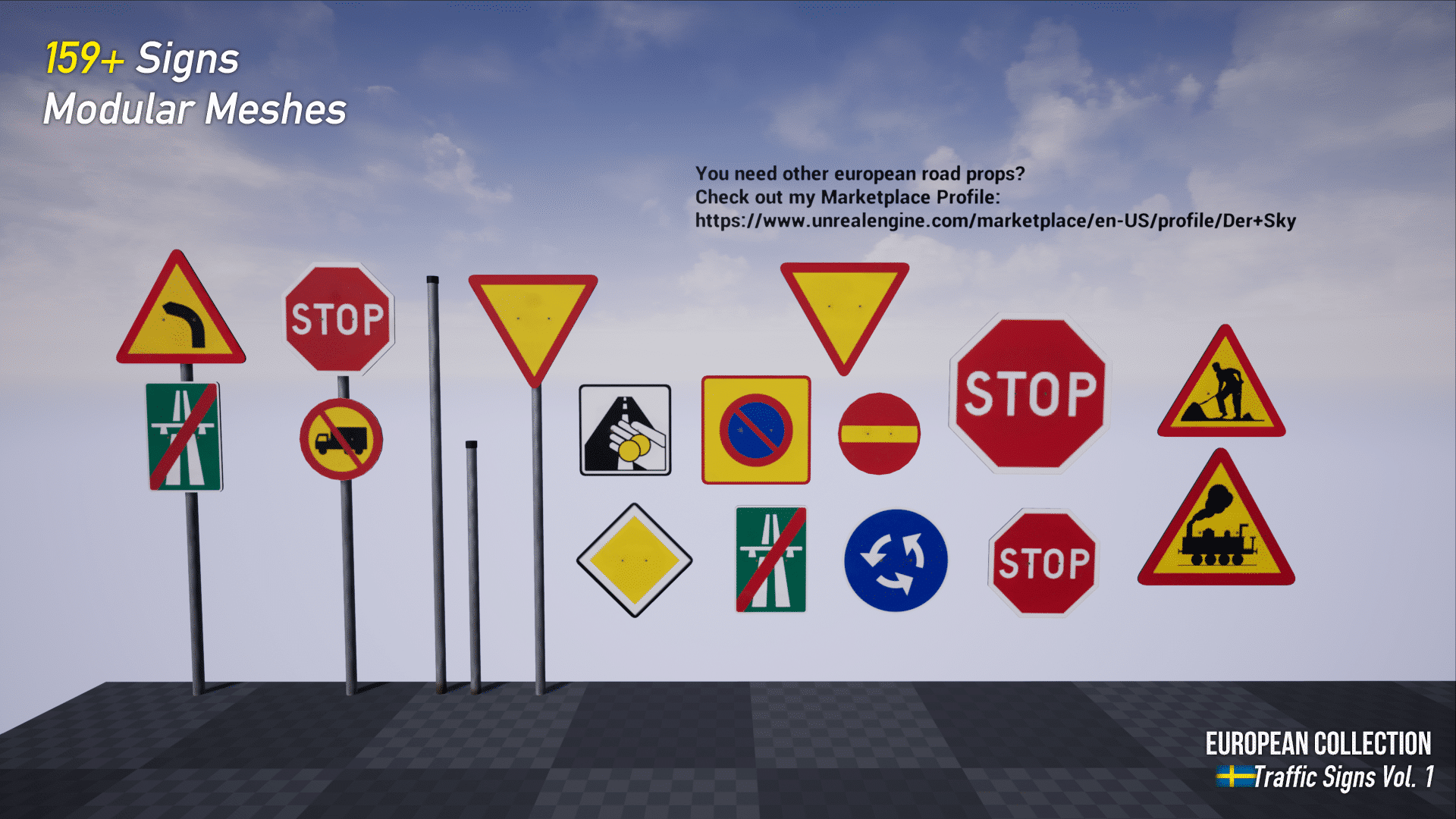 European Collection Swedish Traffic Signs Vol. 1 GetAssets