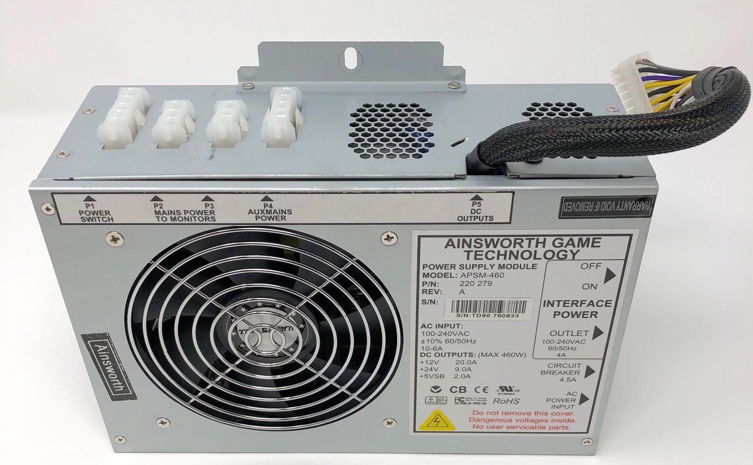 Ainsworth A560 Power Supply. GETT Part PSUP145 GETT