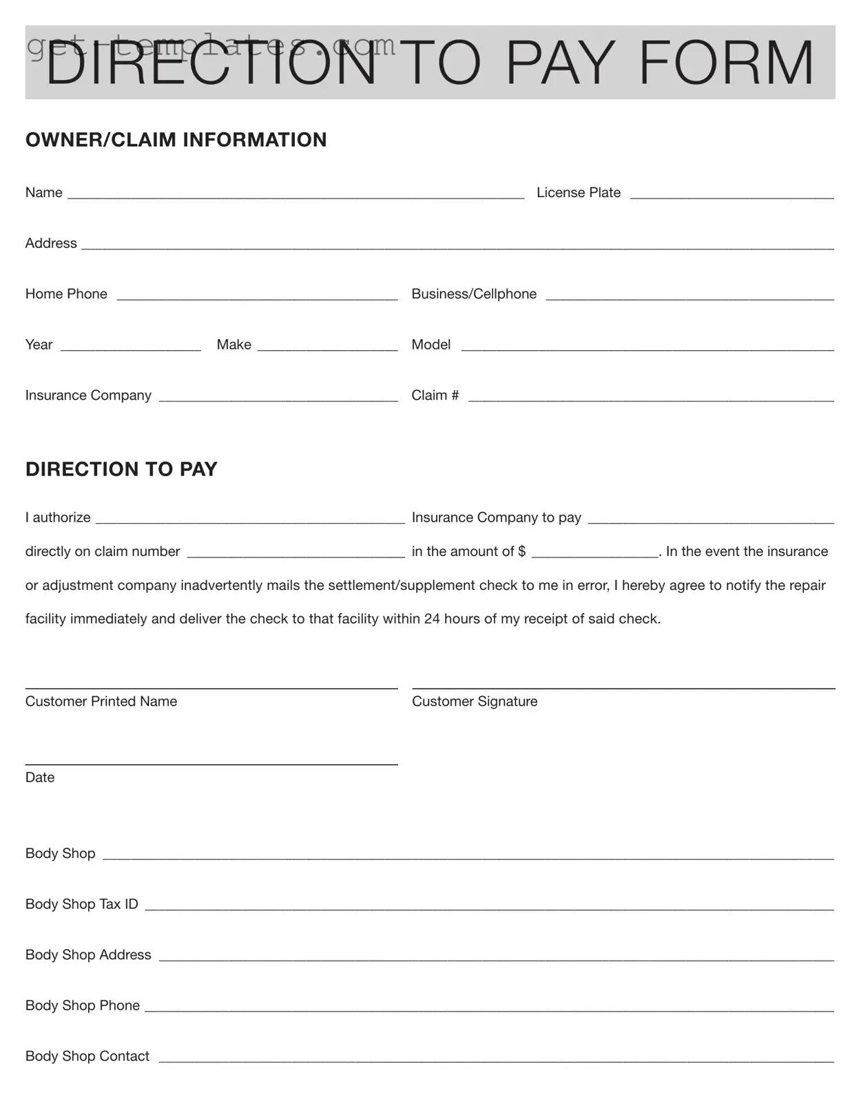 Fill Out Your Authorization And Direction Pay Form With Ease Get
