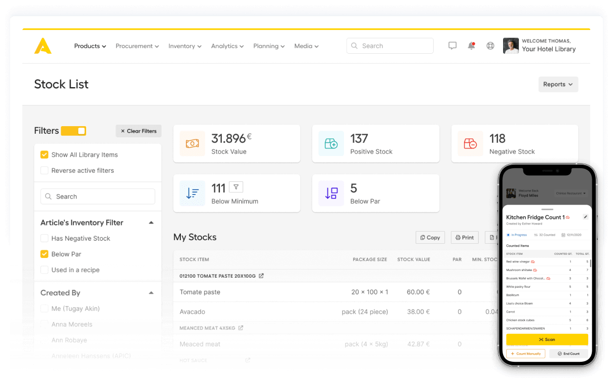 Restaurant Inventory Management Software︱Apicbase