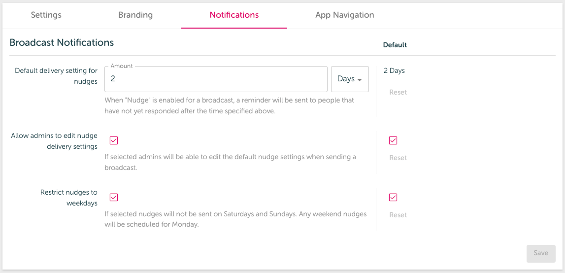 General Settings OurPeople