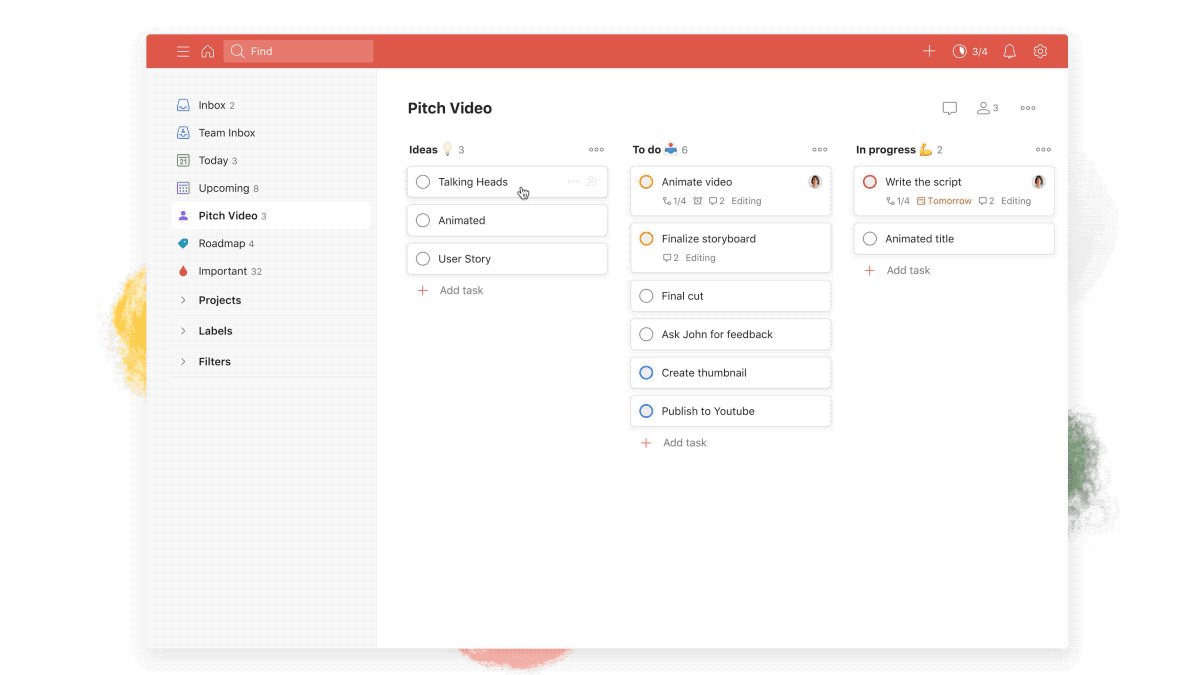 De boardlayout gebruiken in Todoist Todoist Help