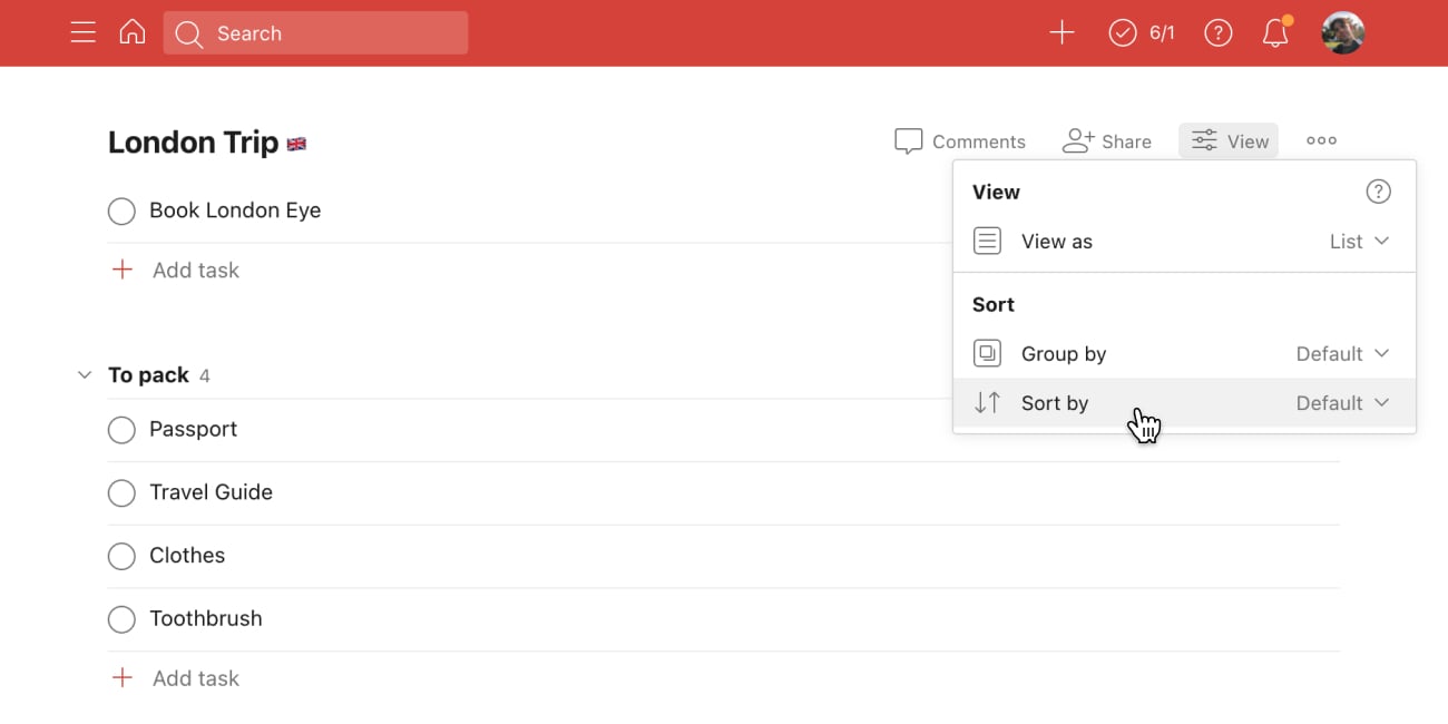 How to sort your tasks Todoist Help