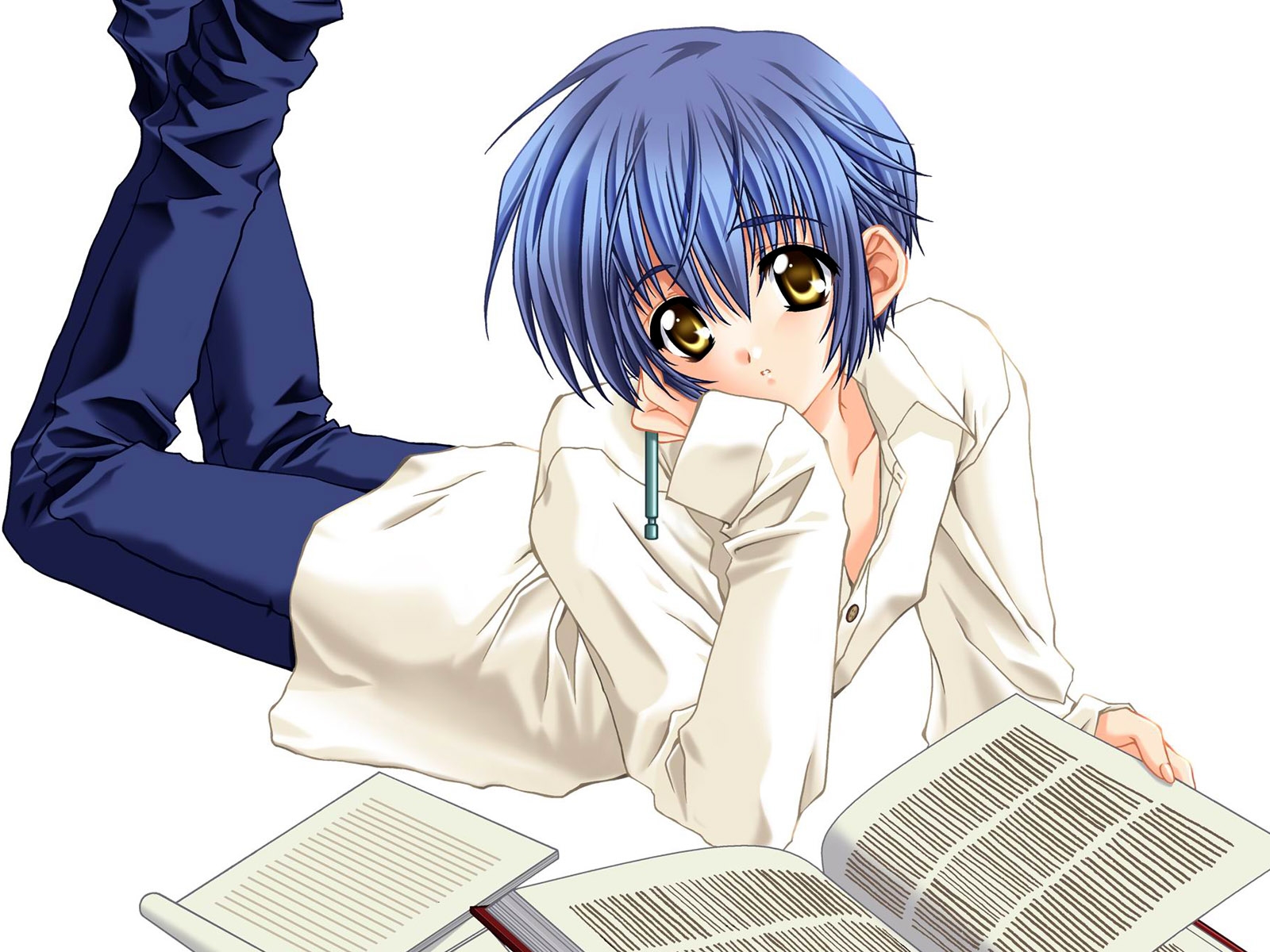 412+ Anime Boy Reading Book Hd Wallpaper Pics My