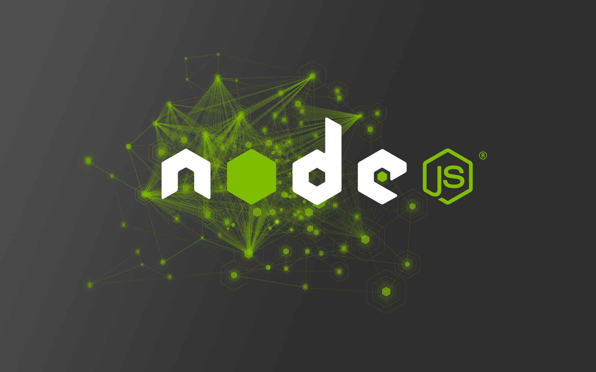 Wallpaper node js, JavaScript, hexagon, abstract