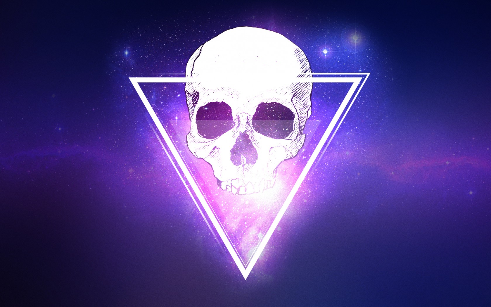 Wallpaper skull, triangle, space 1680x1050 wallup 997242 HD