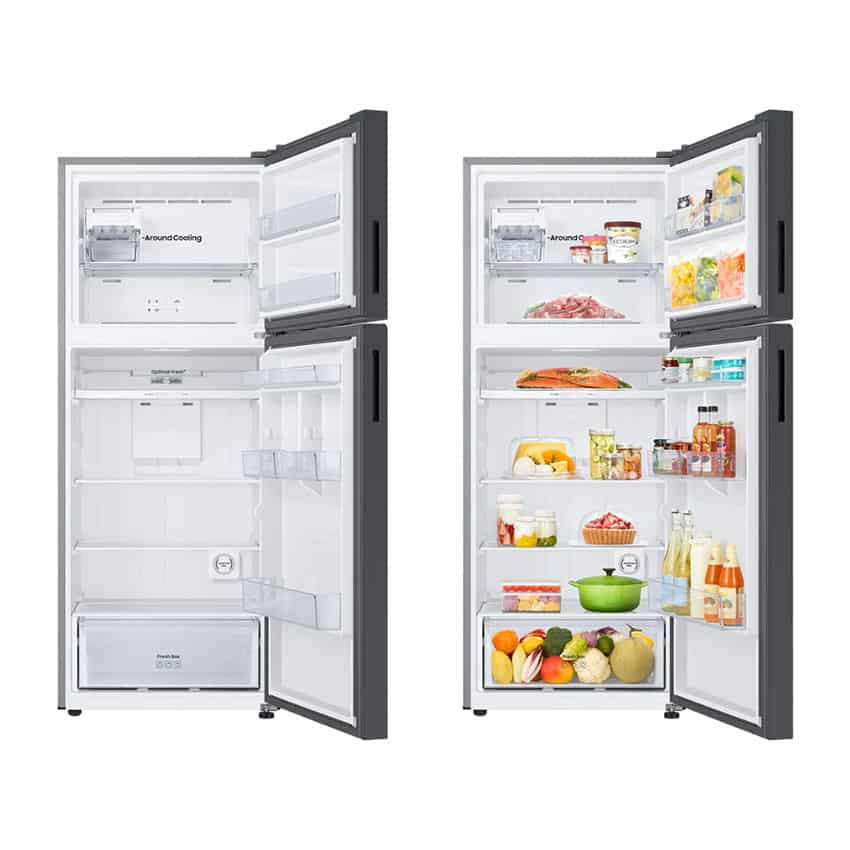 Samsung Fridge Top Freezer 411 ltr Silver Bespoke Twin Cooling