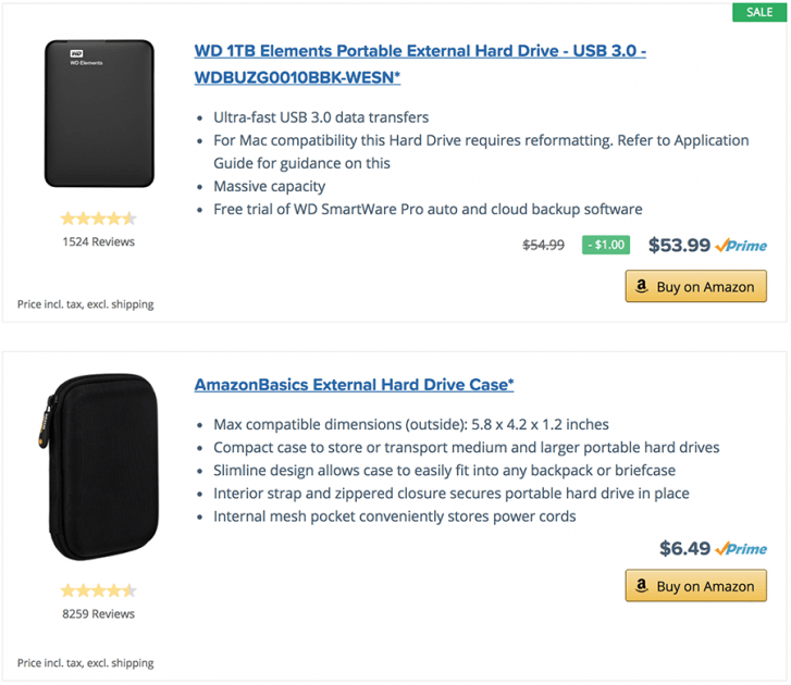 Product boxes AAWP Amazon WordPress Plugin