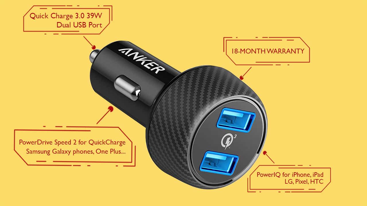7 Best USB Car Charger Adapter with Quick charge capacity & PD
