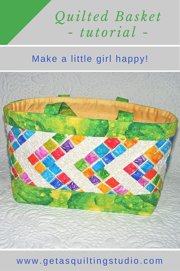 Tutorial quilted basket Geta's Quilting Studio