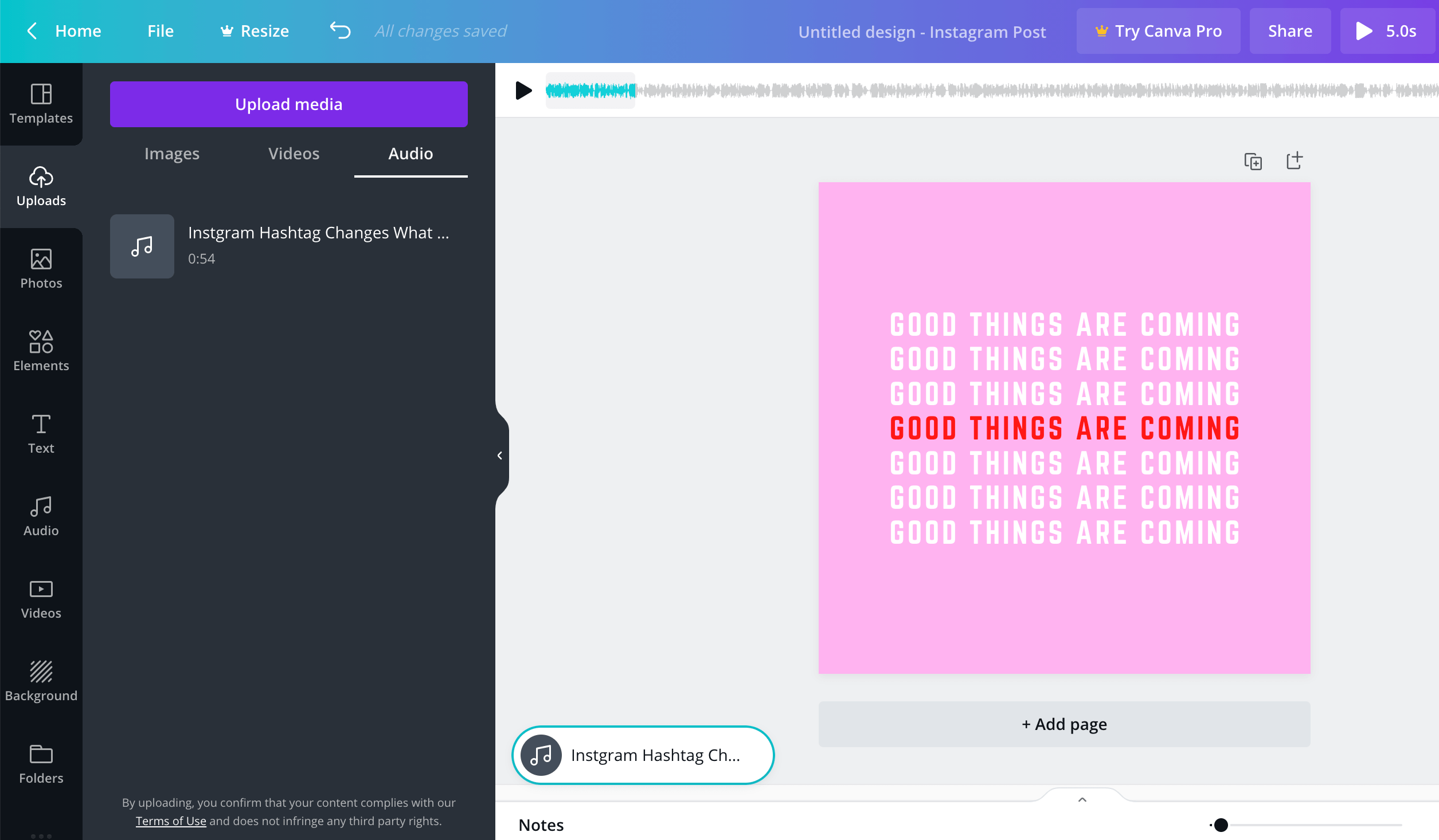 How to make Audiograms with Canva Audiogram Blog
