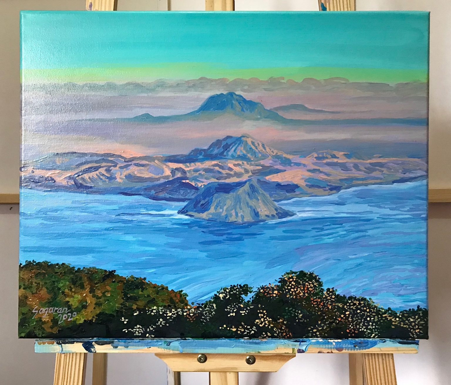 Artist captures the beauty and terror of the Taal Volcano eruption