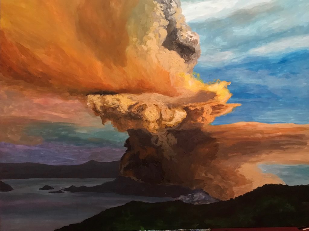 Artist captures the beauty and terror of the Taal Volcano eruption