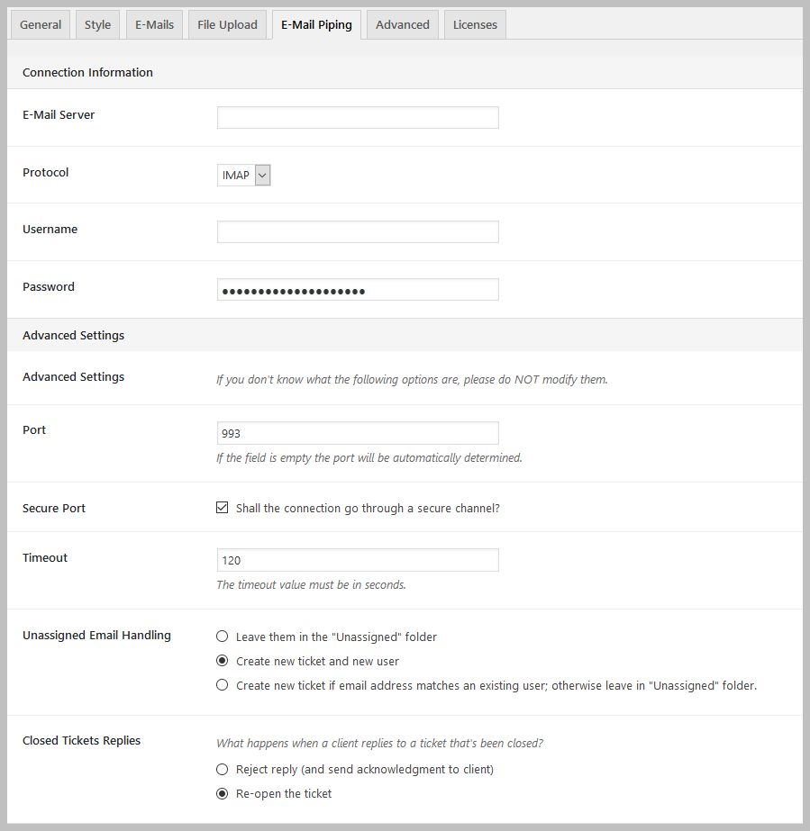 EMail Support for Awesome Support