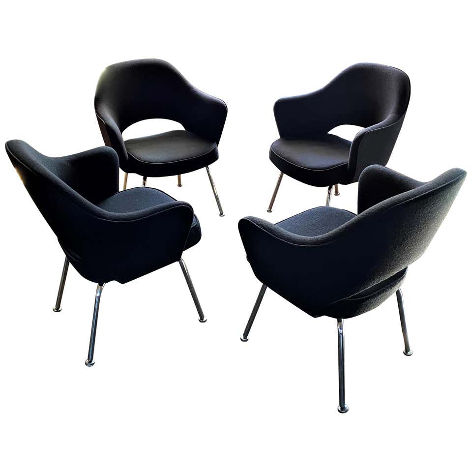 Saarinen Executive Chairs Set of 4 Vintage Industrial by Get Back, Inc
