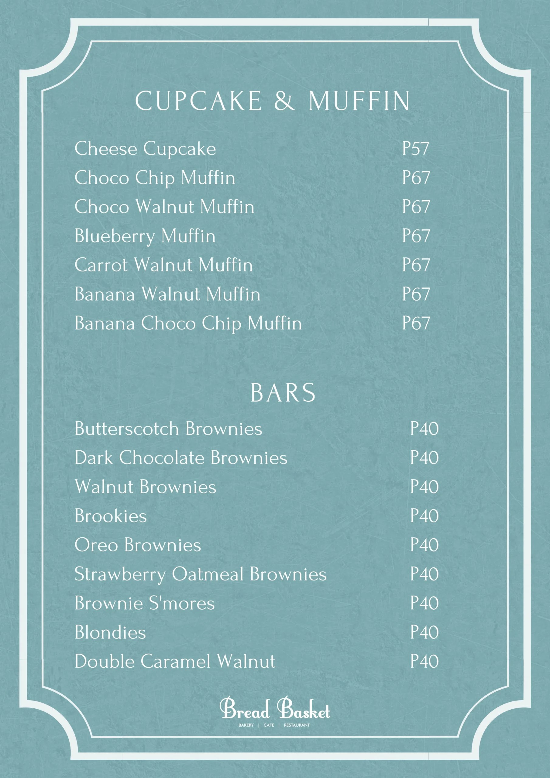 The Grid Branch Menu • Bread Basket PH