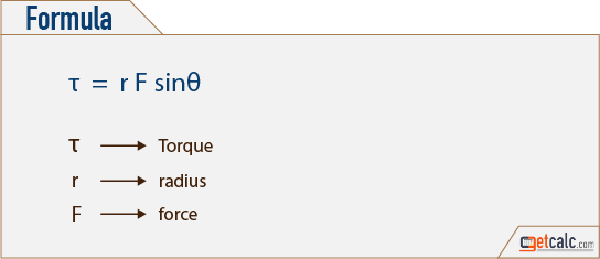 Torque (τ) Calculator