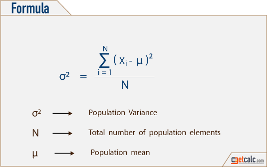 Statistics Variance (σ² or s²) Calculator