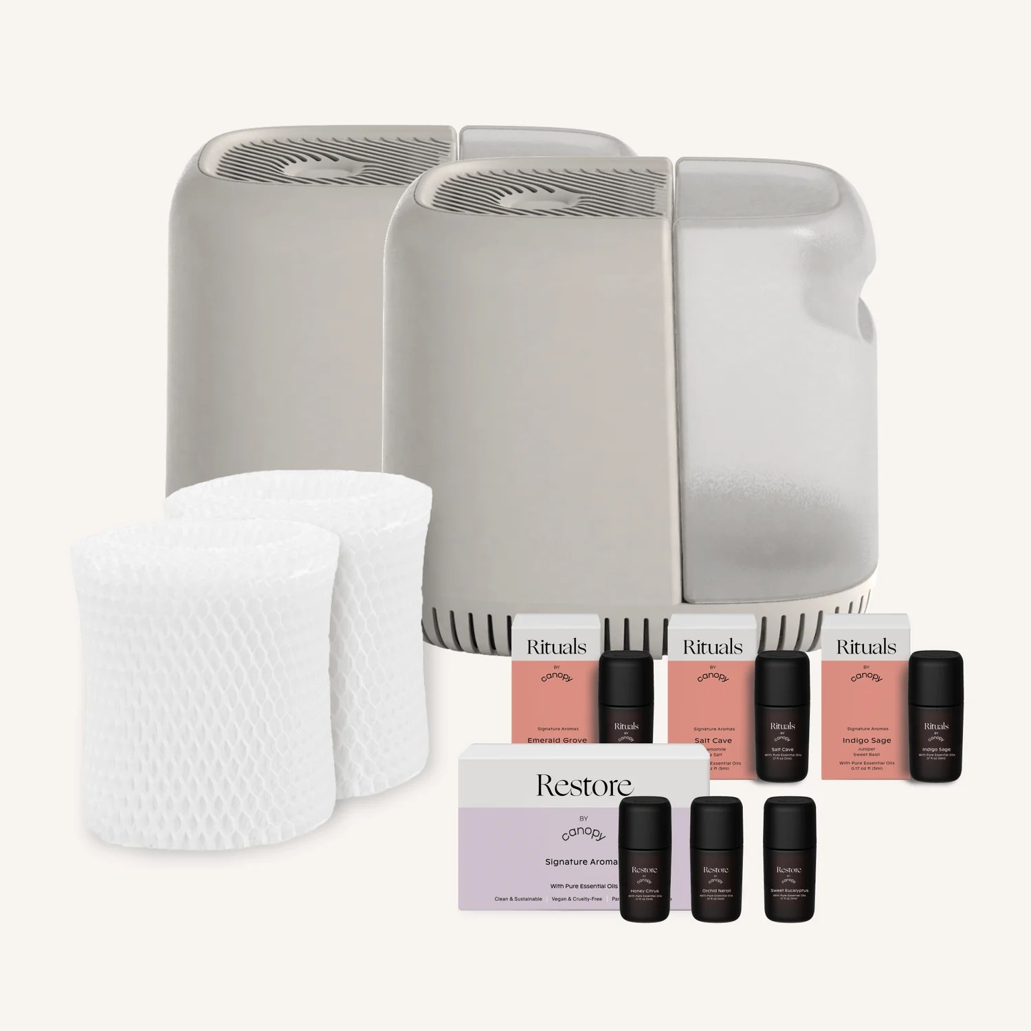 Canopy Bedside Humidifier Duo Two Humidifiers and Aroma Bundle