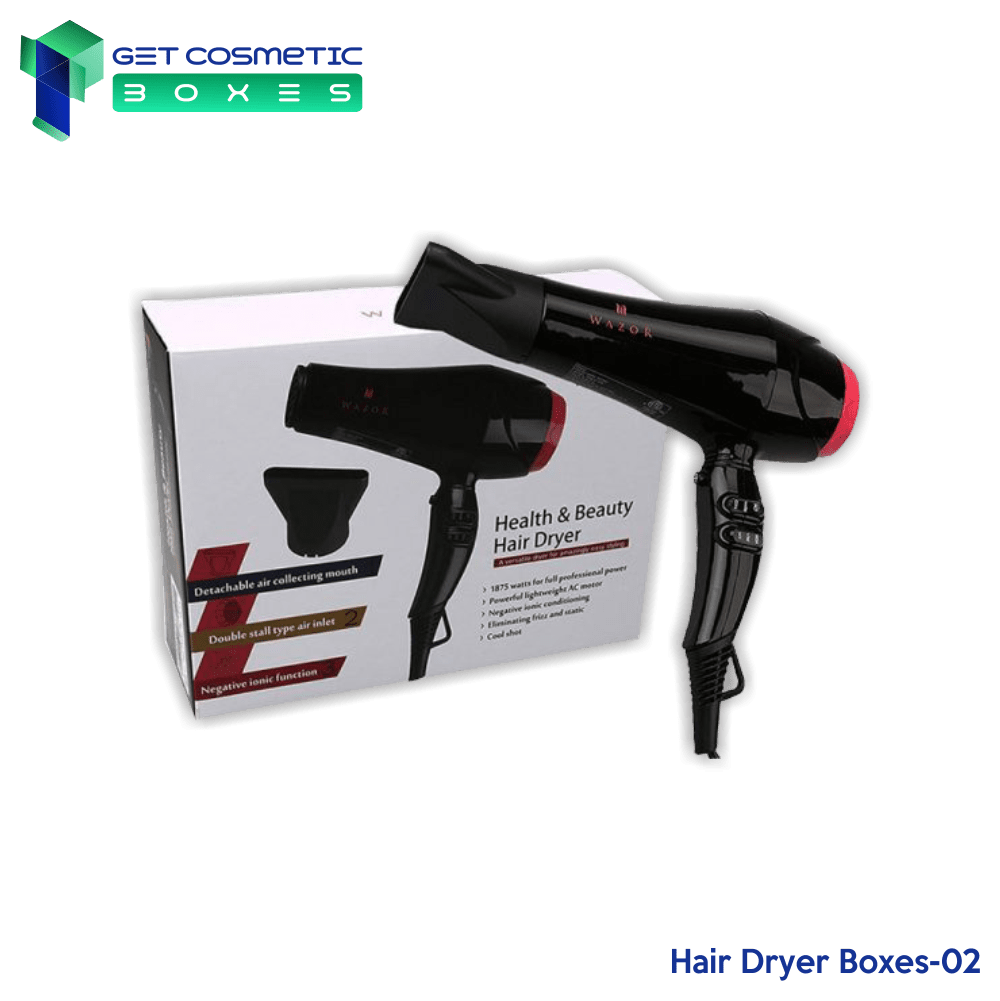 Custom Printed Hair Dryer Boxes Wholesale Packaging GetCosmeticBoxes