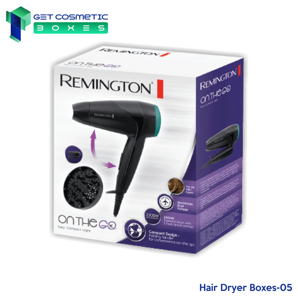 Custom Printed Hair Dryer Boxes Wholesale Packaging GetCosmeticBoxes