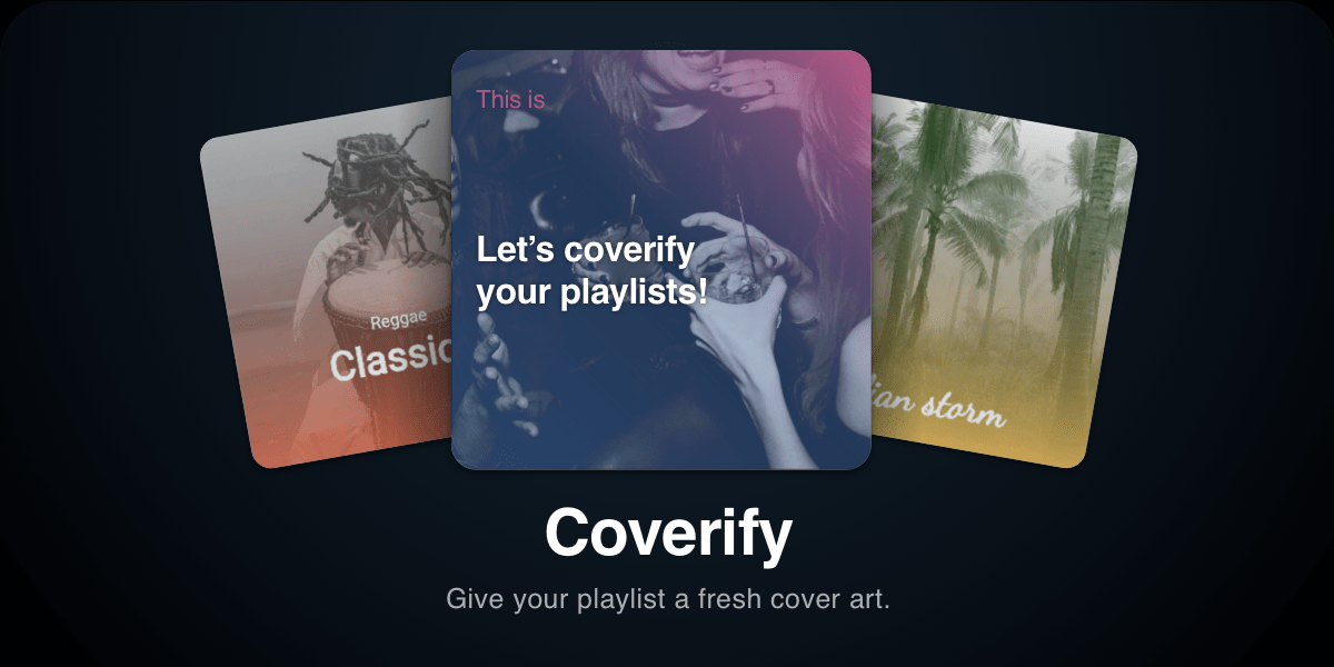 Coverify Customize Spotify playlist covers with backgrounds, filters