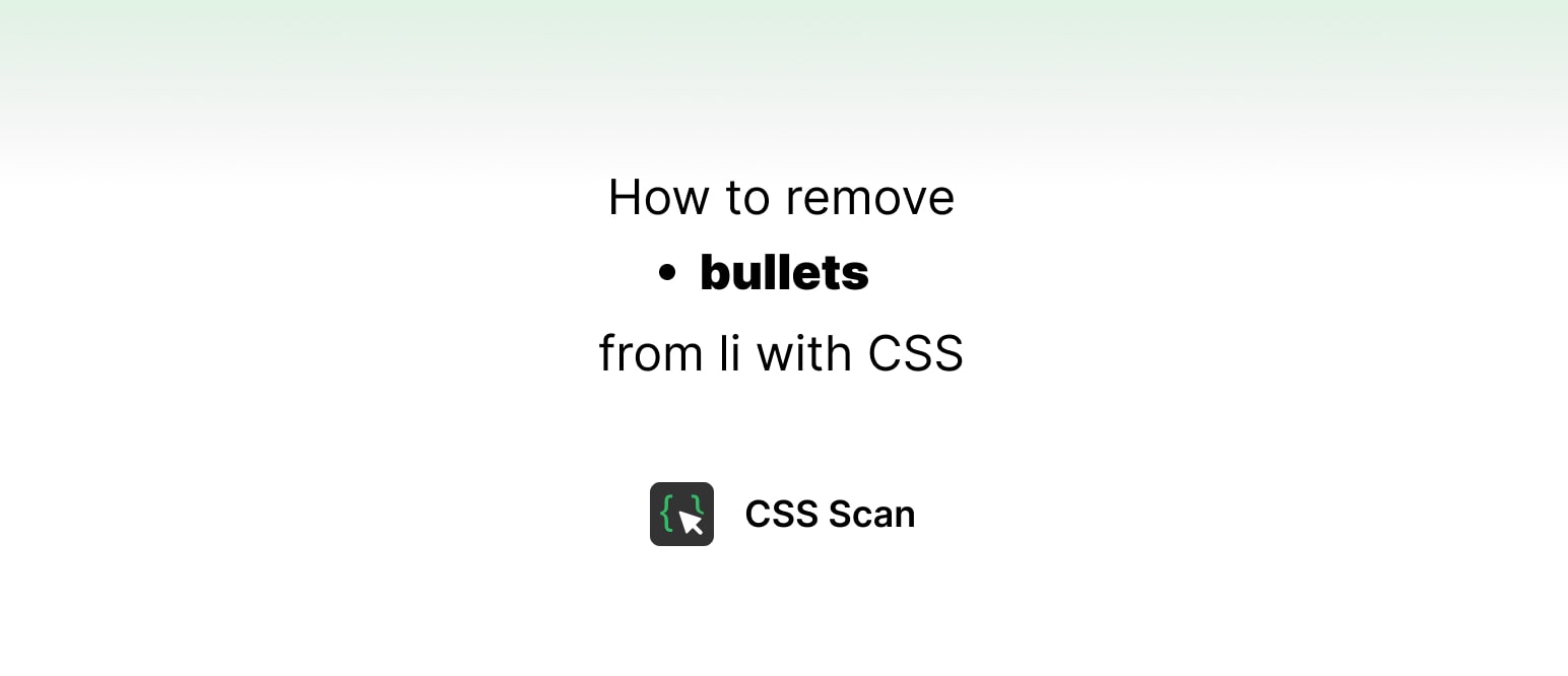 How to Remove Bullets from a CSS List Programmer Help How to remove