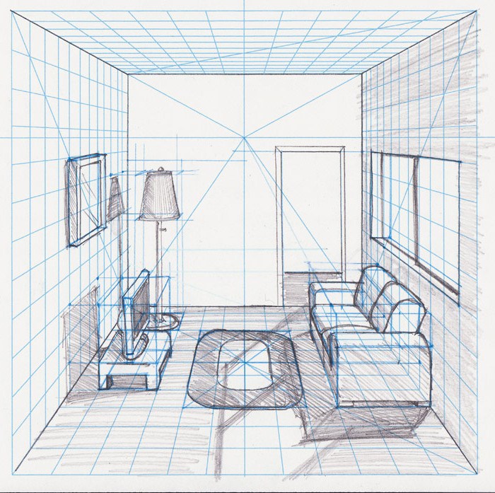 1 Point Perspective Room Drawing at GetDrawings Free download