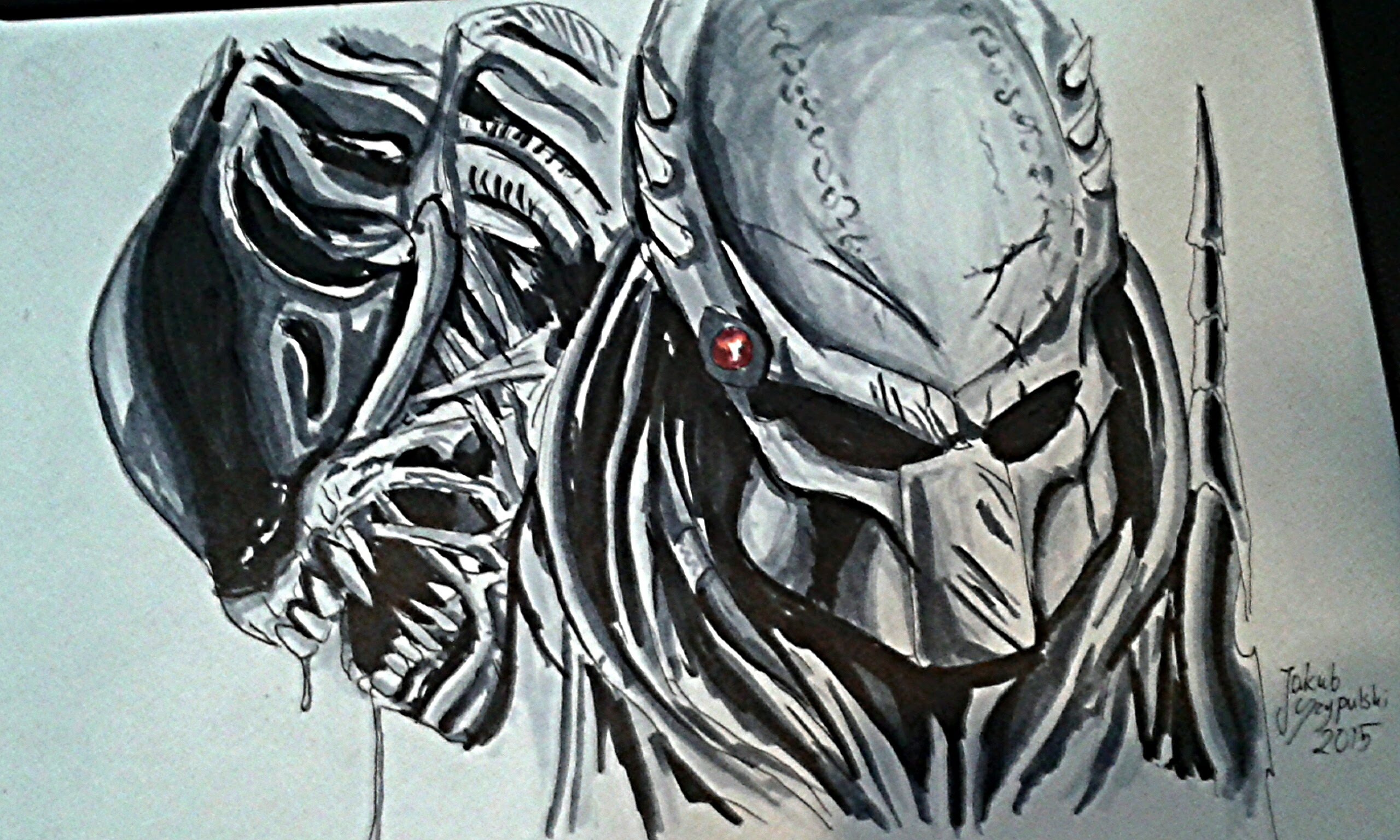 Alien Vs Predator Drawing at GetDrawings Free download