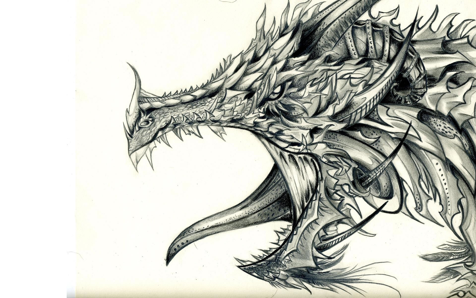 Awesome Dragon Drawing at GetDrawings Free download