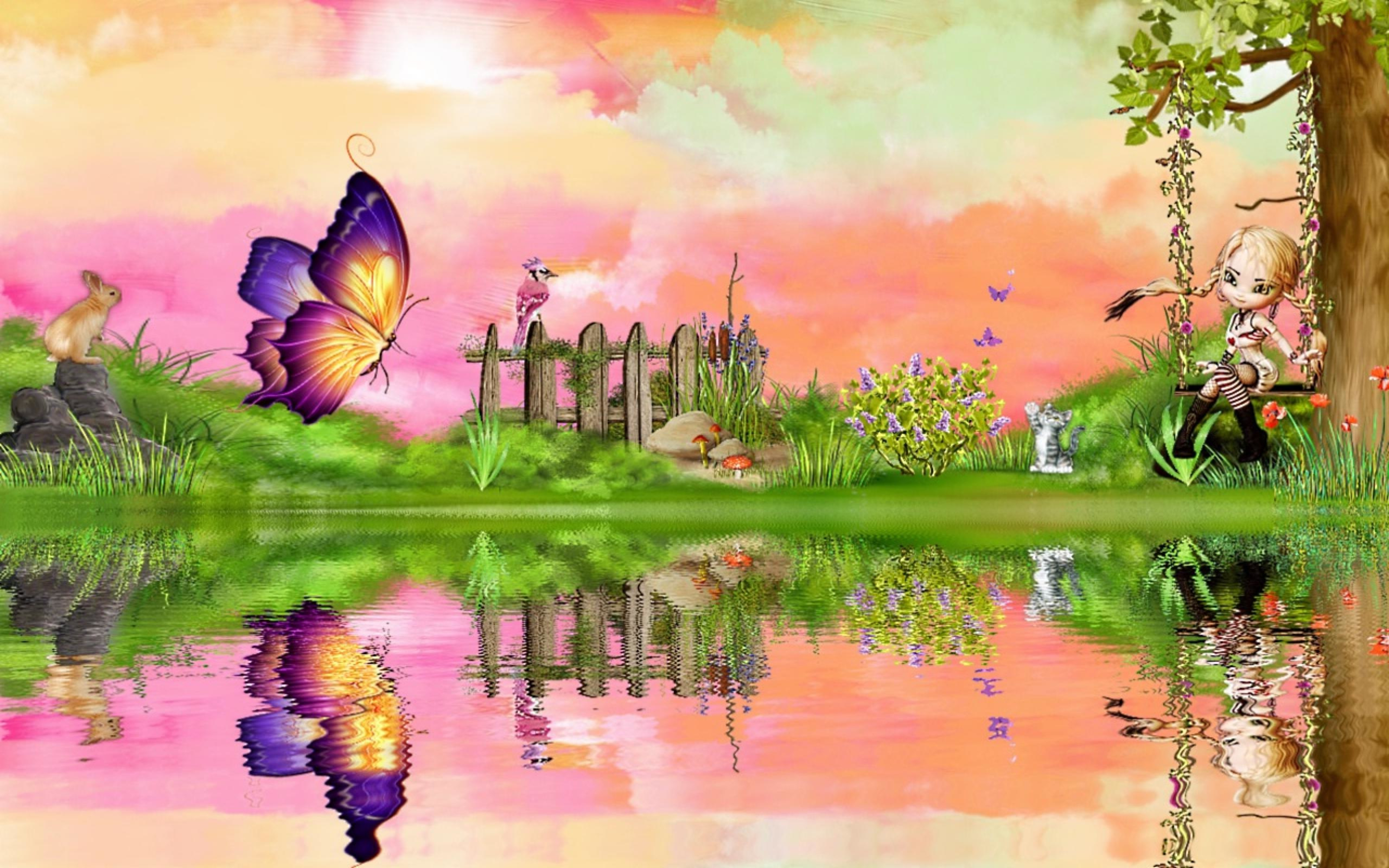 Beautiful Scenery Simple Drawing Of Nature With Colour